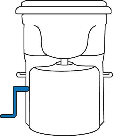 Een kant is aan de linkerkant als je naar het toilet kijkt