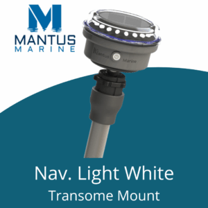 Mantus Marine All White Solar Navigation Light Transom Mount